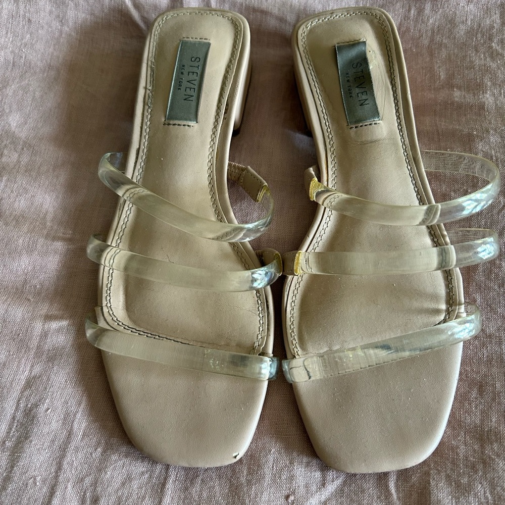 Clear strap sandals